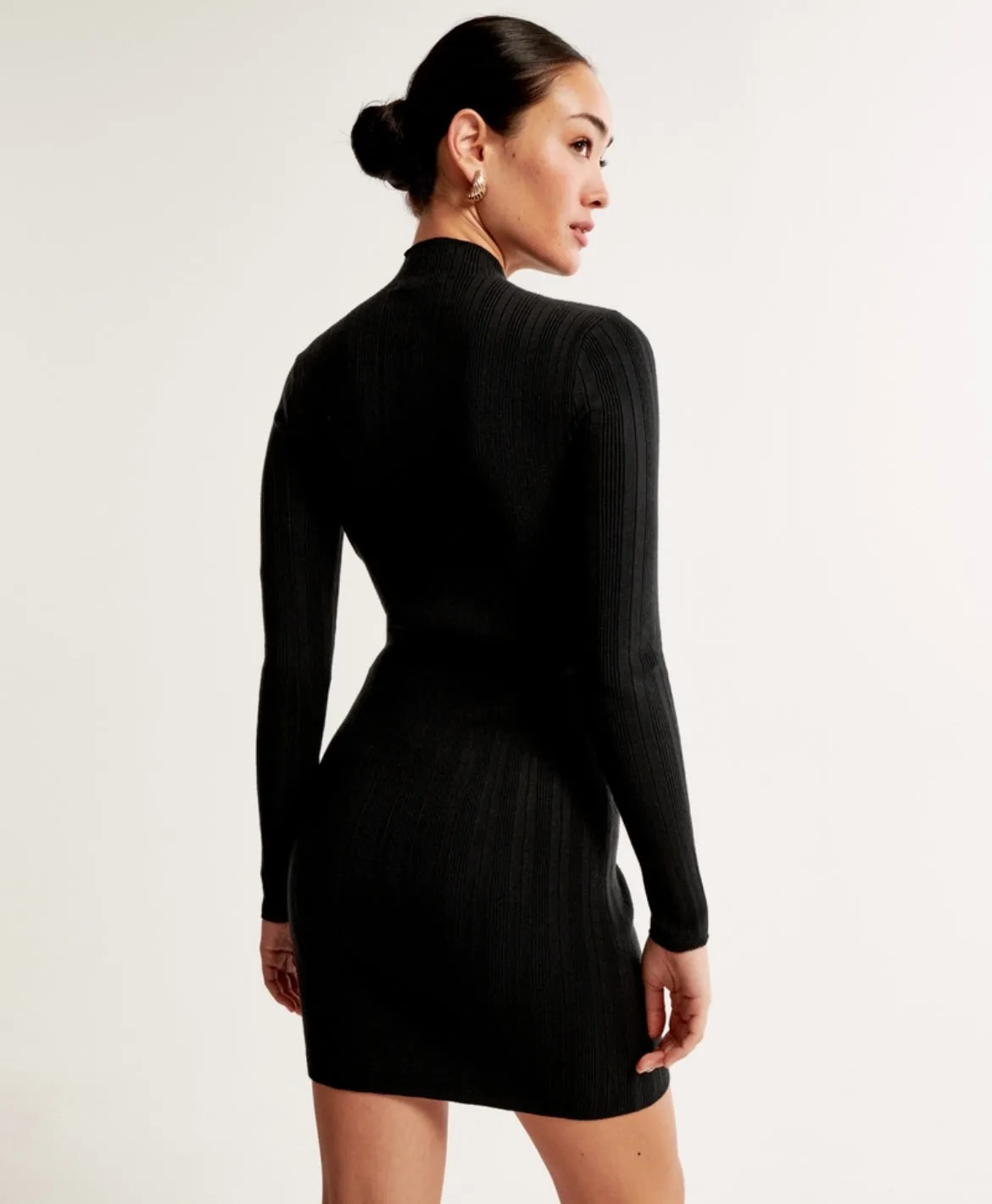 Mockneck Mini Sweater Dress